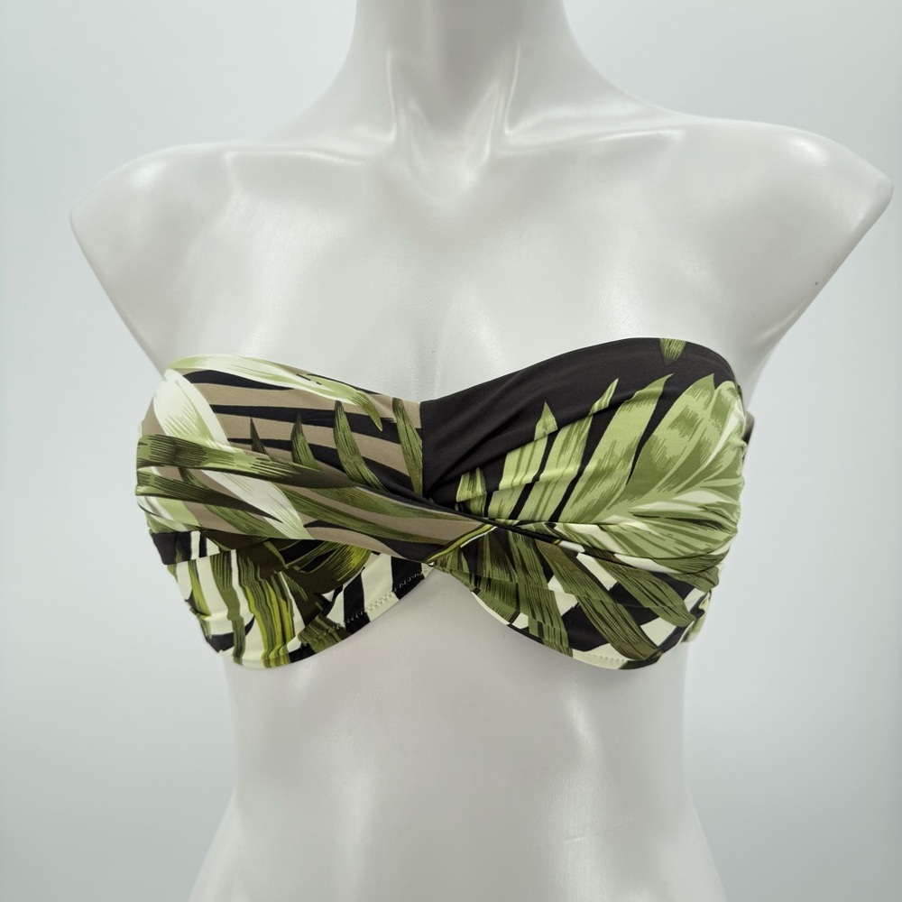 Bar III Green and Black Jungle Moon Bikini Swimwear